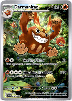 Pokemon TCG Darmanitan 098/086 Black Bolt Full Art Illustration Rare Near Mint - Image 1