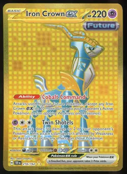 Pokemon TCG Iron Crown EX Holo Hyper Rare Full Art Temporal Forces 216/162 NM - Image 1