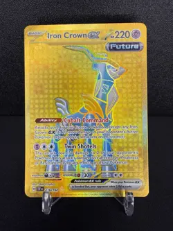 Iron Crown ex 216/162 Pokemon TCG Temporal Forces Hyper Rare Gold Rare NM/M - Image 1