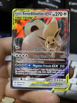 Eevee & Snorlax GX 120/181 SM Team Up 2019 Tag Team Pokemon Card TCG - Image 3