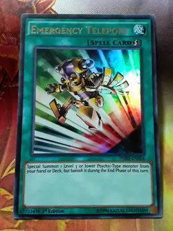 Yugioh Emergency Teleport Ultra Rare HSRD-EN054 1st Ed Lightly Played - Image 1