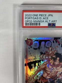 ONE PIECE - PSA 10 JPN - Portgas D Ace OP02-013 SR Comic Parallel Manga Alt Art - Image 2