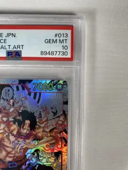 ONE PIECE - PSA 10 JPN - Portgas D Ace OP02-013 SR Comic Parallel Manga Alt Art - Image 3