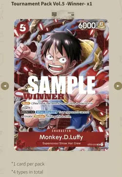 One Piece Card Game TCG Ccg Winner Pack Volume Vol. 5 Sealed English Version - Image 3