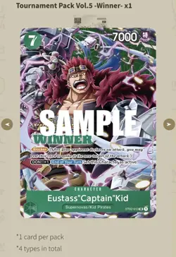 One Piece Card Game TCG Ccg Winner Pack Volume Vol. 5 Sealed English Version - Image 4