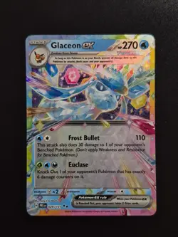 Glaceon ex 026/131 NM Double Rare Holo Prismatic Evolutions Pokemon Card TCG - Image 1