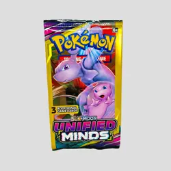 Pokemon Unified Minds Sun & Moon 3 Card Mini Booster Card Pack (Sealed) - Image 1