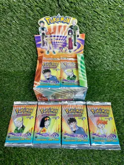 BOX FRESH Pokemon 1st Edition Gym Heroes Booster Pack FACTORY SEALED WOTC - Image 1