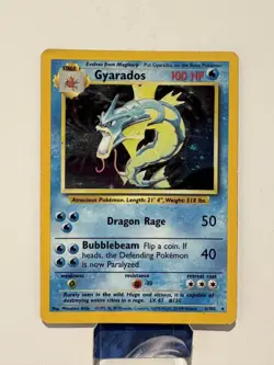 Vintages Gyarados Holo Pokemon Card Base Set 6/102 1999 LP- - Image 1