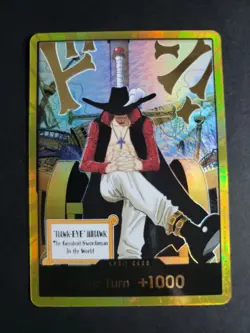 DON!! Card Dracule Mihawk (Gold) One Piece The Azure Sea's Seven - Image 1
