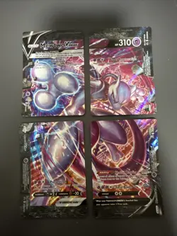 Pokemon Card Mewtwo V-Union SWSH159-SWSH162 Black Star Promo Set of 4 NM - Image 1