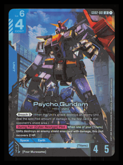 Gundam Card Game - Psycho Gundam - Dual Impact - GD02-001 LR - NM - Image 1