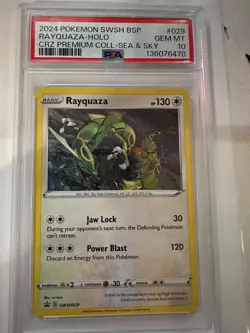 2024 POKEMON SWSH BLACK STAR PROMO #029 RAYQUAZA-HOLO PSA 10 - Image 1
