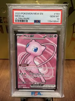 2023 Pokemon Mew En-151 Mew Ex #193/165 PSA 10 GEM MINT NEW - Image 1