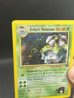Vintage Pokemon TCG - 2000 Erika's Venusaur 4/132 - Gym Challenge Holo Swirl- LP - Image 1