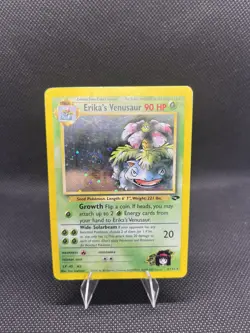 Vintage Pokemon TCG - 2000 Erika's Venusaur 4/132 - Gym Challenge Holo Swirl- LP - Image 2