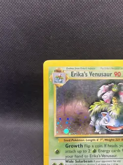 Vintage Pokemon TCG - 2000 Erika's Venusaur 4/132 - Gym Challenge Holo Swirl- LP - Image 3