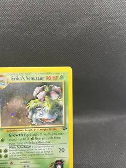 Vintage Pokemon TCG - 2000 Erika's Venusaur 4/132 - Gym Challenge Holo Swirl- LP - Image 4