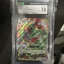 Pokemon Rayquaza VMAX Holo Crown Zenith 102/159 CGC 10 Gem Mint - Image 1