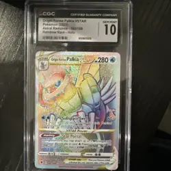 Pokemon 2022 Origin Forme Palkia VSTAR 192/189 Rainbow RR Astral Radiance CGC 10 - Image 1