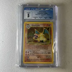 Charizard 1999 Pokemon Base Set 4/102 Holo Rare CGC Graded 5 English - Image 1