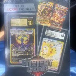 Pokemon Mystery Gems 1 Graded Card (CGC 10), 1 Booster Pack 2025! - Image 1