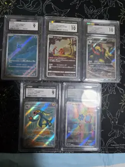 Pokemon Graded Slabs CGC Certified, Lot of 5 - Image 1