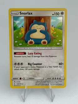 Pokemon TCG Cards Snorlax 158/214 Unbroken Bonds Holo Rare NM - Image 1