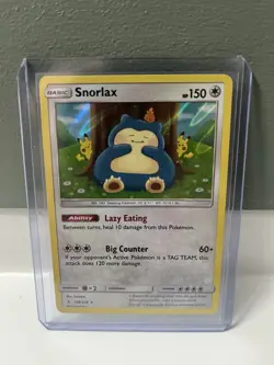 Pokemon TCG Snorlax Holo Rare Unbroken Bonds 2019 Card 158/214 NM - Image 1