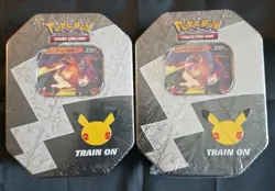 Pokemon TCG 25th Anniversary Celebrations Tin Lance’s Charizard V Factory Sealed 820650809880 - Image 1