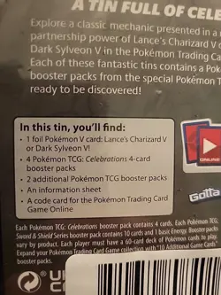 Pokemon TCG Lance’s Charizard V Celebration Tin. 25th Anniversary Factory Sealed - Image 3