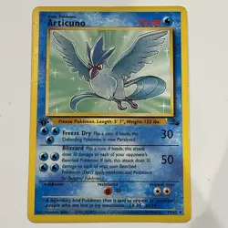 Pokemon Cards: Fossil 1st Edition Rare: Articuno 17/62 - Image 1