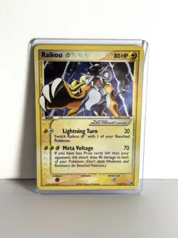 Pokemon TCG Raikou Gold Star Card 114/115 EX Unseen Forces 2005 Near Mint NM - Image 1