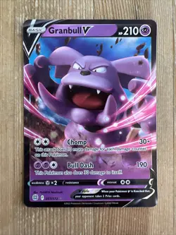 Pokemon TCG Granbull V Sword & Shield: Brilliant Stars 057/172 Holo Ultra Rare - Image 1