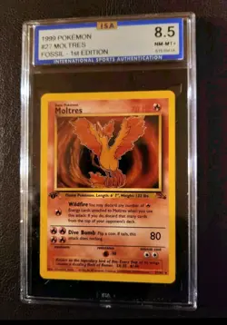 #27/62 Moltres Fossil-1st Edition 1999 Pokemon - Image 1