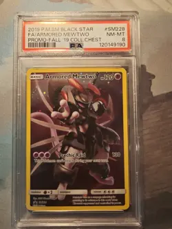 Armored Mewtwo Black Star Promo SM228 PSA 8 English Pokemon 2019 Sun & Moon - Image 1