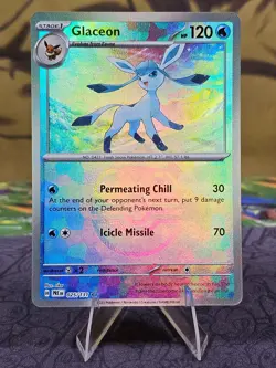 Glaceon 025/131 (Master Ball Pattern) Prismatic Evolutions Pokemon TCG Holo NM - Image 1