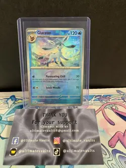 Pokemon TCG: Glaceon (Master Ball Pattern) 025/131 Sv: Prismatic Evolutions NM - Image 1