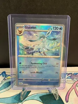 Pokemon TCG: Glaceon (Master Ball Pattern) 025/131 Sv: Prismatic Evolutions NM - Image 2