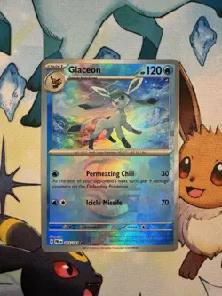 Pokemon TCG: Glaceon (Master Ball Pattern) 025/131 Sv: Prismatic Evolutions NM - Image 4