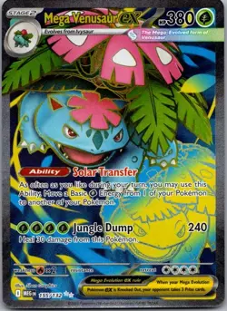 Pokemon TCG Mega Venusaur ex Ultra Rare ME01: Mega Evolution 155/132 NM - Image 1