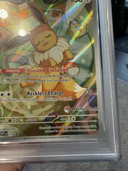 2025 POKEMON PRISMATIC EVOLUTIONS POKEMON CENTER ETB PROMO SVP #173 EEVEE PSA 10 - Image 4