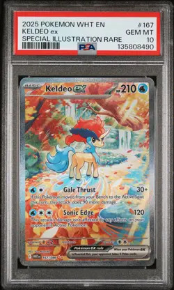 2025 Pokemon Wht En-White Flare #167 Keldeo Ex Special Illustration Rare PSA 10 - Image 1