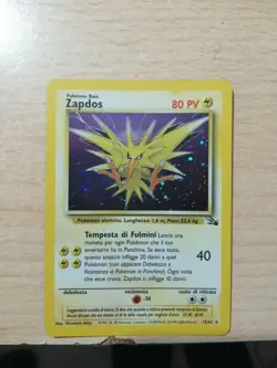 Pokemon Card Zapdos Holo Fossil 15/62 Set base. ITA ottime condizioni. - Image 1