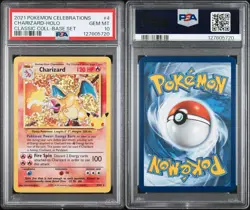 PSA 10 Charizard Celebrations Classic 4/102 Holo Base Set Pokemon Card 2021 - Image 1