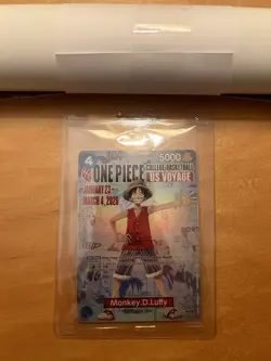 One Piece Monkey D. Luffy US Voyage College Basketball Card Rutgers /23 + POSTER - Image 1