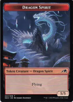 MTG Dragon Spirit Token (7) | NM | Kamigawa: Neon Dynasty {NEO} - Image 1