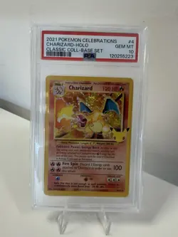Pokemon TCG Charizard Celebrations Classic Collection 2021 No.4/102 PSA 10 - Image 1