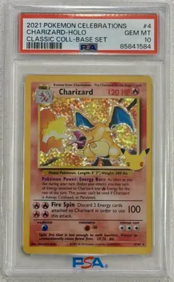 Pokemon Charizard Celebrations 4/102 Classic Holo Rare PSA 10 GEM MINT - Image 1
