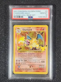 Pokemon Charizard Celebrations 4/102 Classic Holo Rare PSA 10 GEM MINT - Image 1